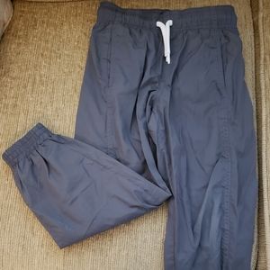 Gray Windbreaker Drawstring Sweatpants